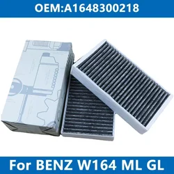 2 pz filtro abitacolo condizionatore d'aria per auto A1648300218 per Mercedes Benz W164 ML280 ML300 320 ML63 GL320 CDI GL350 420 450 500 R350