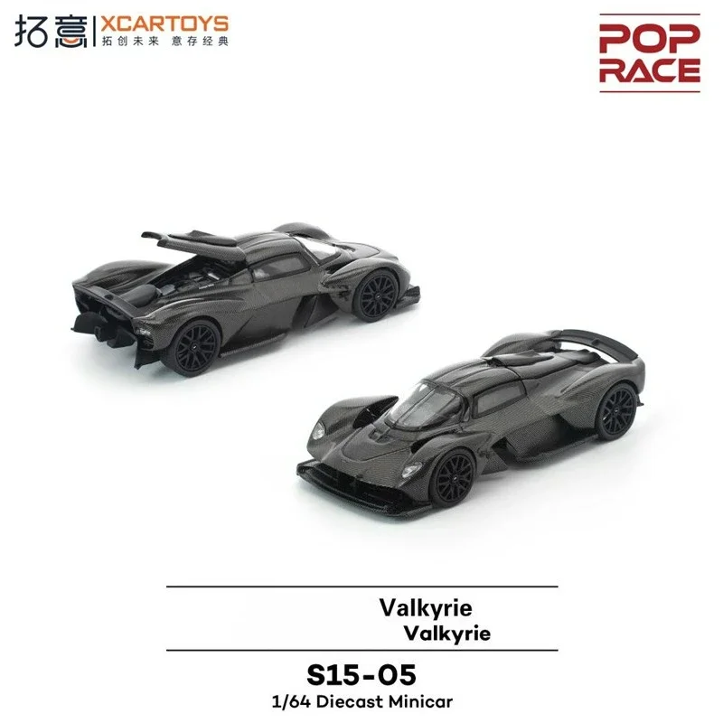 

PreSale Xcartoys x Pop Race 1:64 Valkyrie Black carbon fiber Die-Cast Car Model Collection Miniature