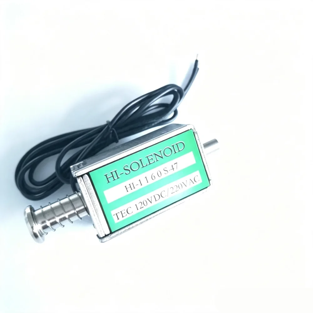 1160S-47 DC120V/AC220V DC12VDC24V DC48V AC110V 10mm Stroke 16kg Push Type Linear Solenoid Electromagnet