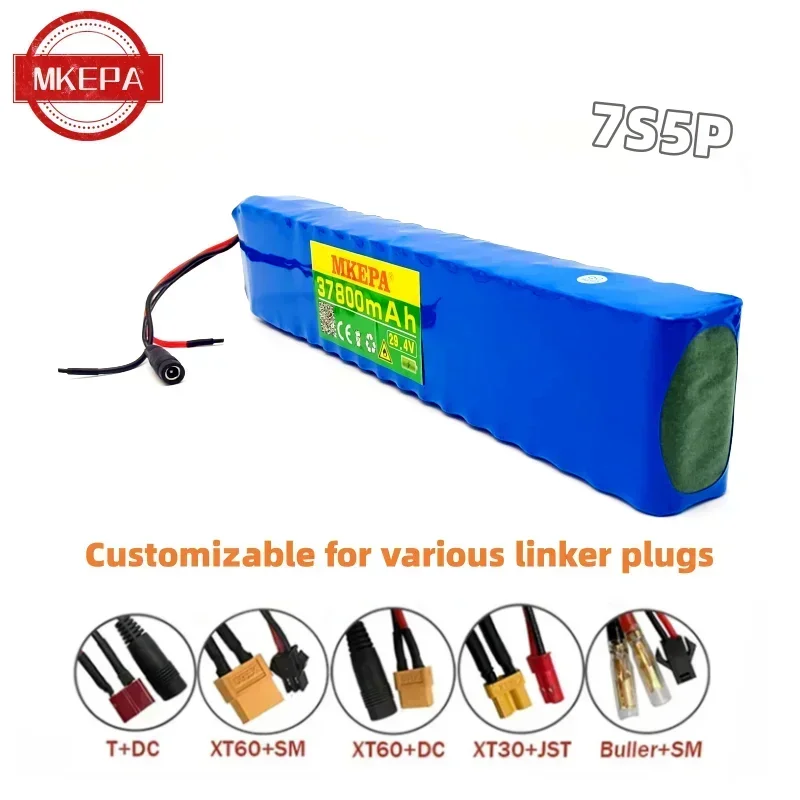 7s5p-294v-37800mah-electric-bicycle-motor-ebike-scooter-24v-lithium-ion-battery-pack-18650-li-ion-rechargeable-battery-15a