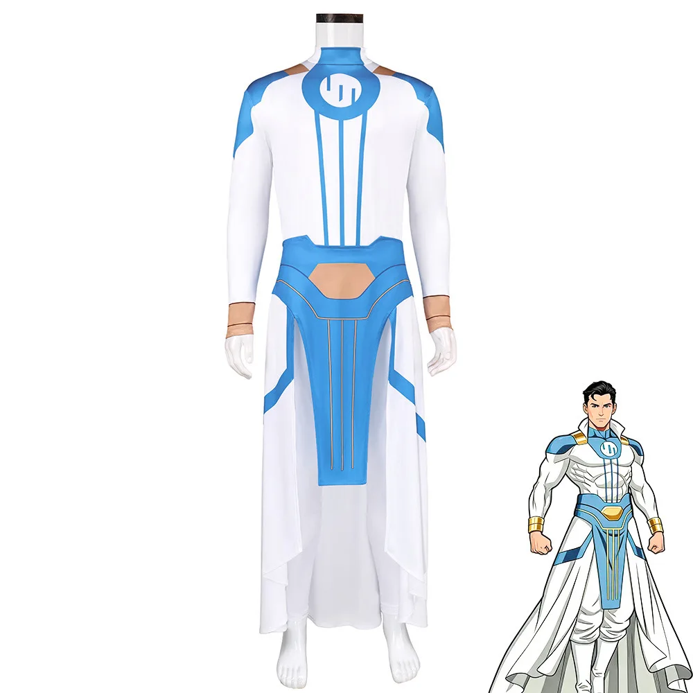 

Invincible Viltrum Empire Warrior Cos Uniform Blue White Gold High Grade Soldier Costume