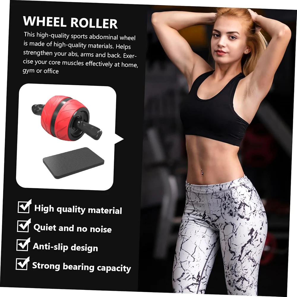 Ab Roller Exercise Wheel Rebound Abdominal Wheel with Knee Pad Home Gym Fitness Equipment