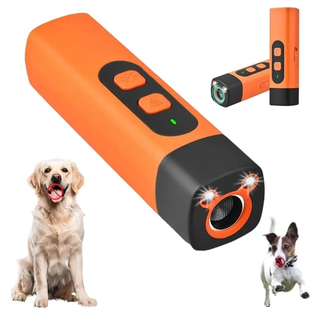 Rechargeable Ultrasonic Pet Dog Repellent Barking Deterrent Trainer Stop Barking Control Device for Dogs Behavior Training Tool
