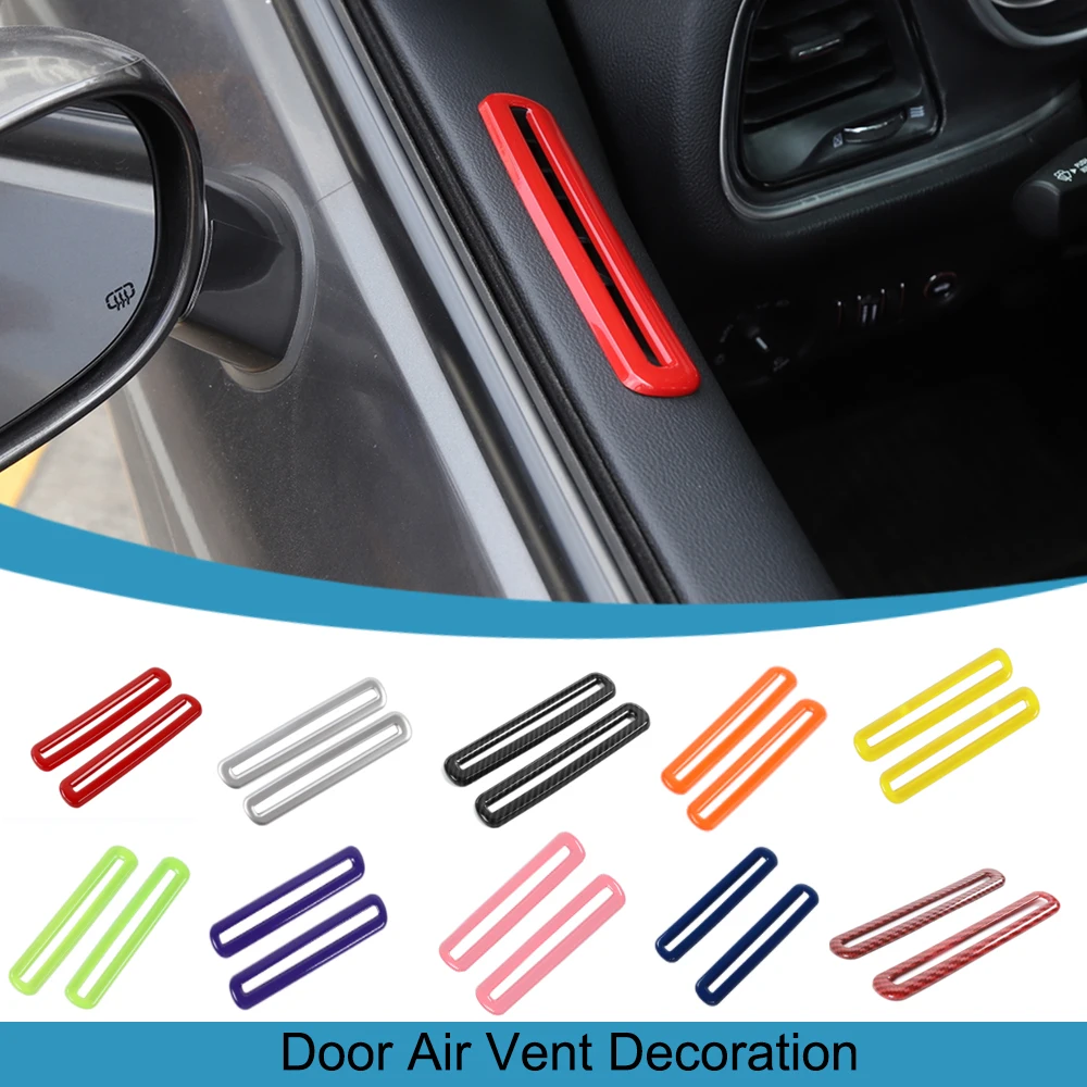 Car Door Air Outlet Vent Decoration Cover Trim Stickers for Dodge Challenger 2015 2016 2017 2018 2019-2023 Interior Accessories