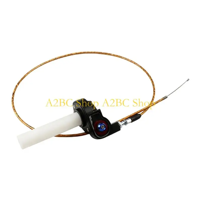 A2BC Easy Installation Throttle Grip Throttle Accelerator Replacement with 1200mm Cable For Dirt Pit Bike 22mm 7/8''