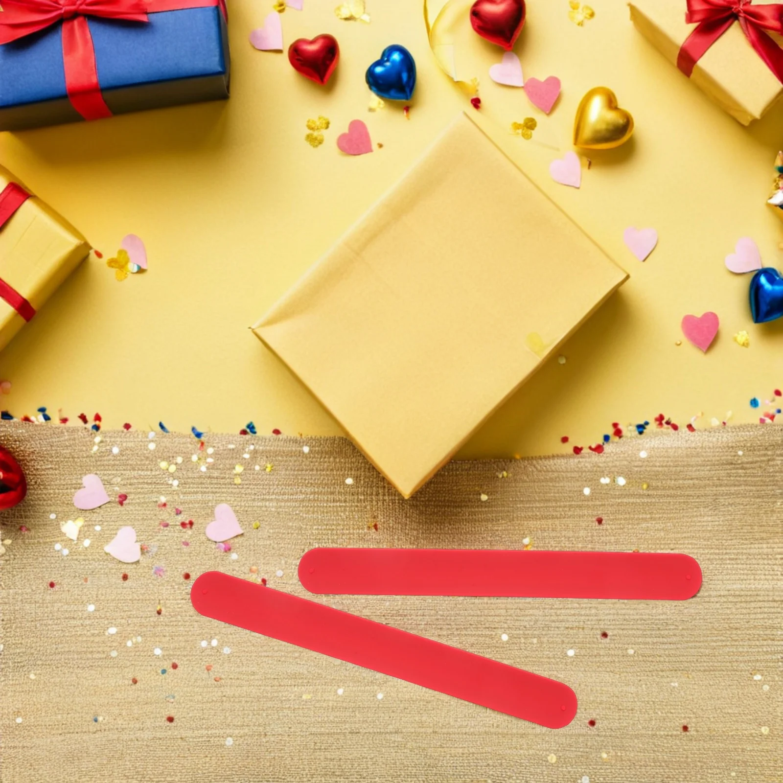 

12Pcs Silicone Slap Bracelets Blank Soft Flexible Plain Wristbands DIY Birthday Party Favors Halloween Christmas