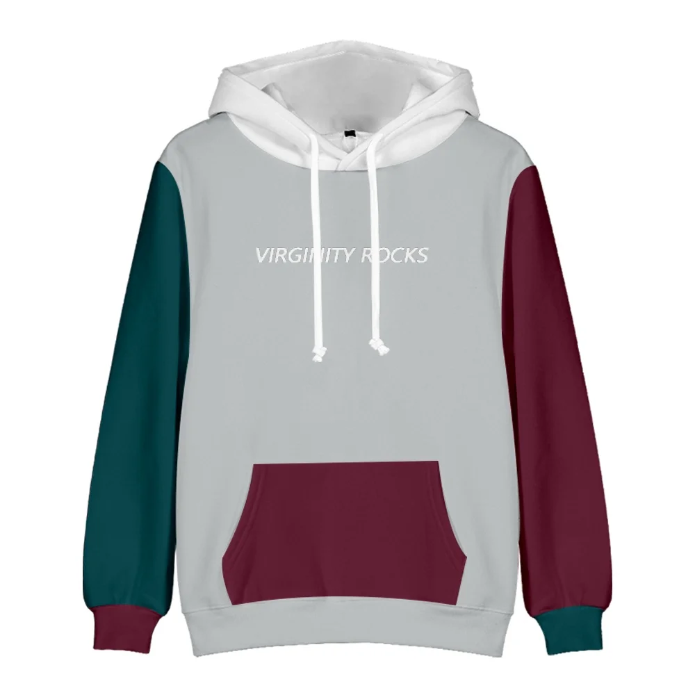 

Danny Duncan Virginity Rocks Color Block Grey Hoodie3D Trendy Print All-match Harajuku Unisex Hoodie tops