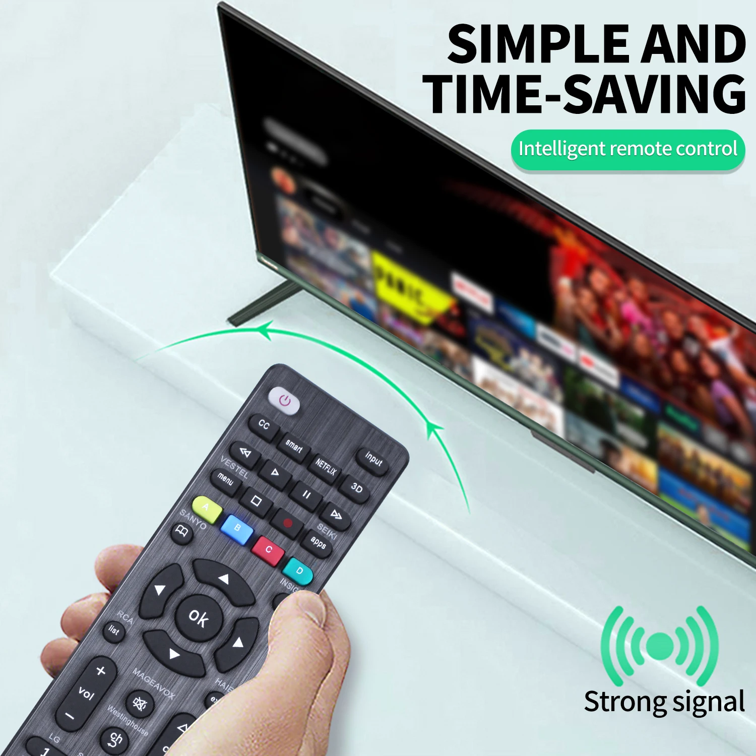 RC-G006 Universal Smart TV Remote Control Suitable for Samsung SONY LG TVs and for Other More Brands of TVs