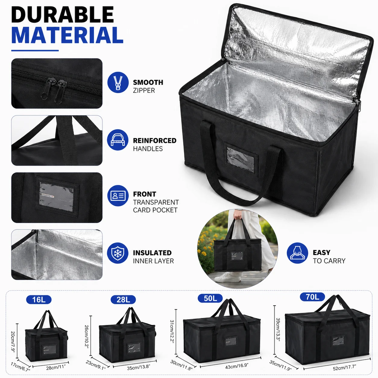 Sac isotherme grand format 16L - Food Snacks Delivery avis et prix