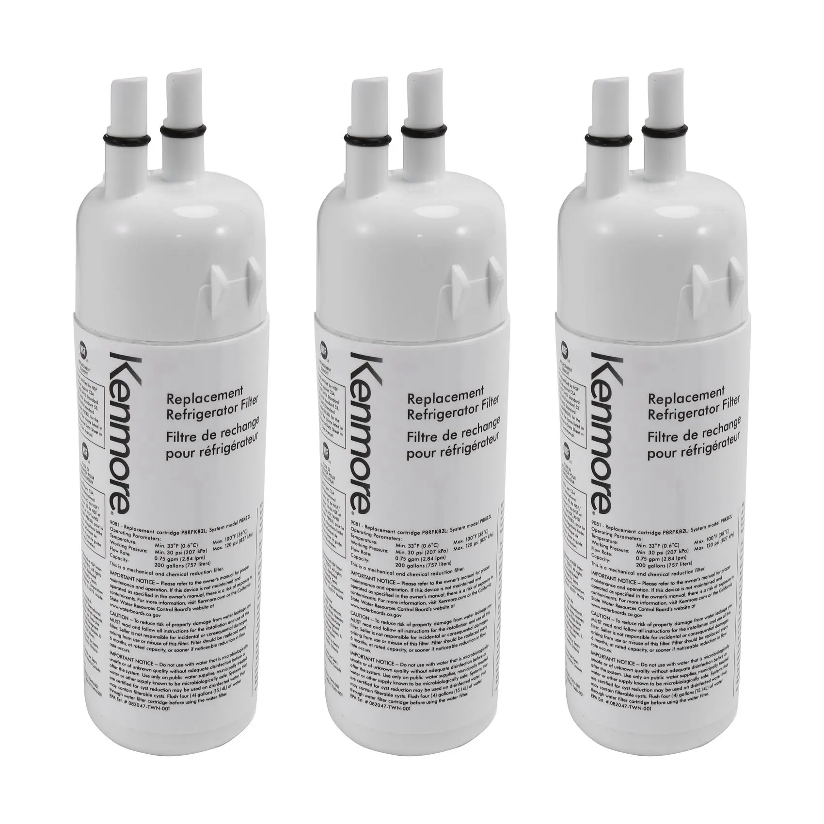 Refrigerator Filter Elements Water Filter Replacement for W10295370A, EDR1RXD1, 9081, FIlter 1, P8RFWB2L, P4RFWB