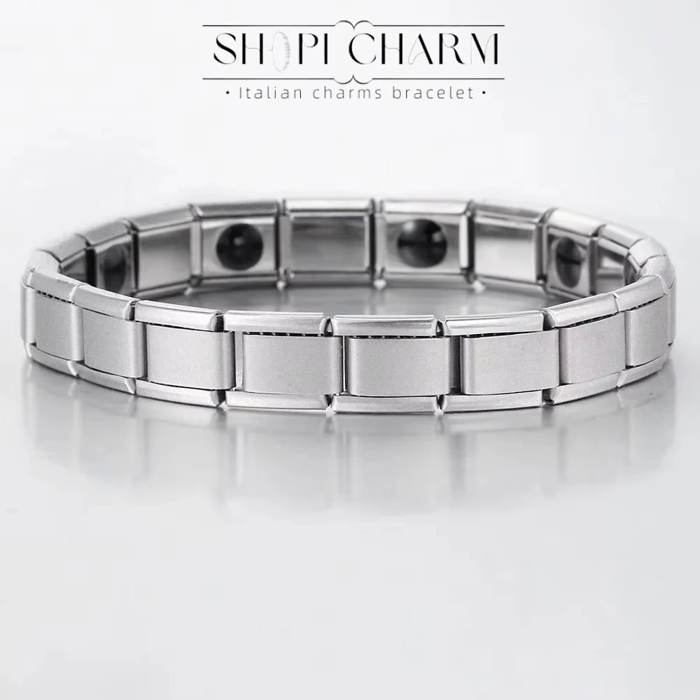 Fashion Women Man Italian Charm Bracelet Smiling Face Sun Heart TaiChi Stainless Steel Link DIY Jewelry Wholesale Drop Shipping