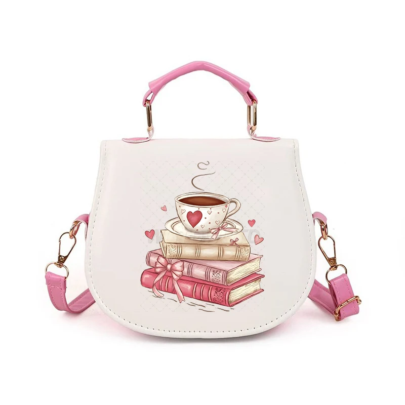 

Y2K Кофе и книги Женская сумка через плечо День святого Валентина с героями мультфильмов для девочек Фиолетовый Розовый Синий Сумка на плечо Подарок на день рождения Сумки Xoxo