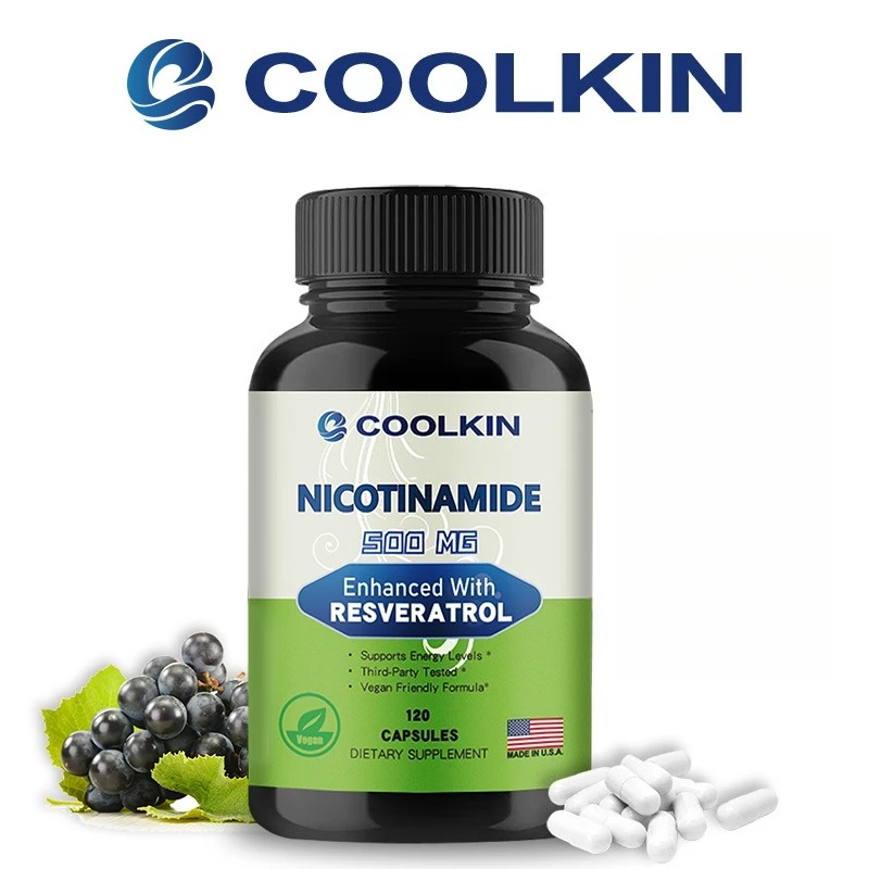 

Nicotinamide 500mg - Supports Skin Health and Cellular Energy Production, Reduces Skin Dryness, and Promotes Healthy Aging