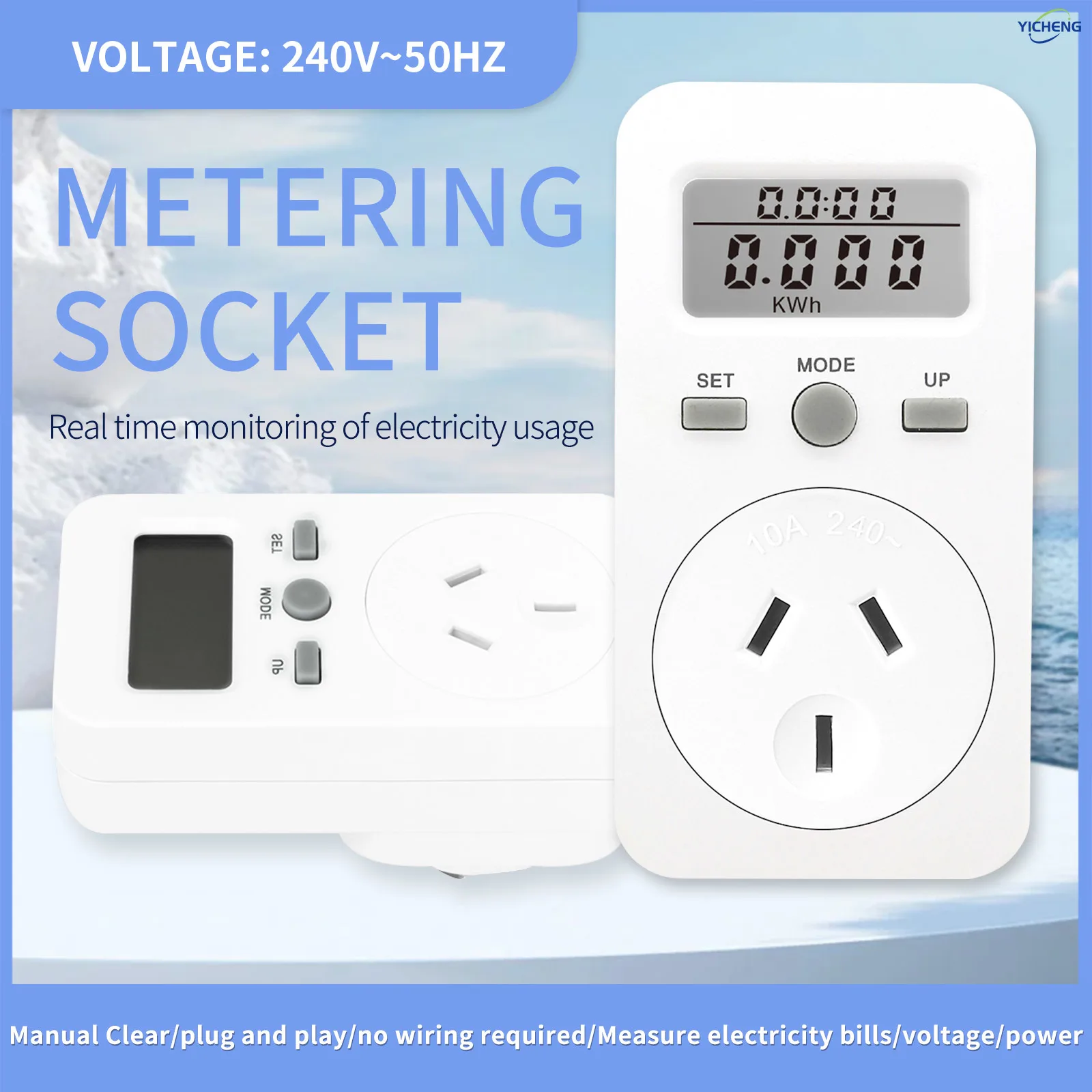 1Pcs Simplified energy meter,Meter Power Meter Plug,Energy Monitor,Electrical Usage Monitor,calculate electricity bills