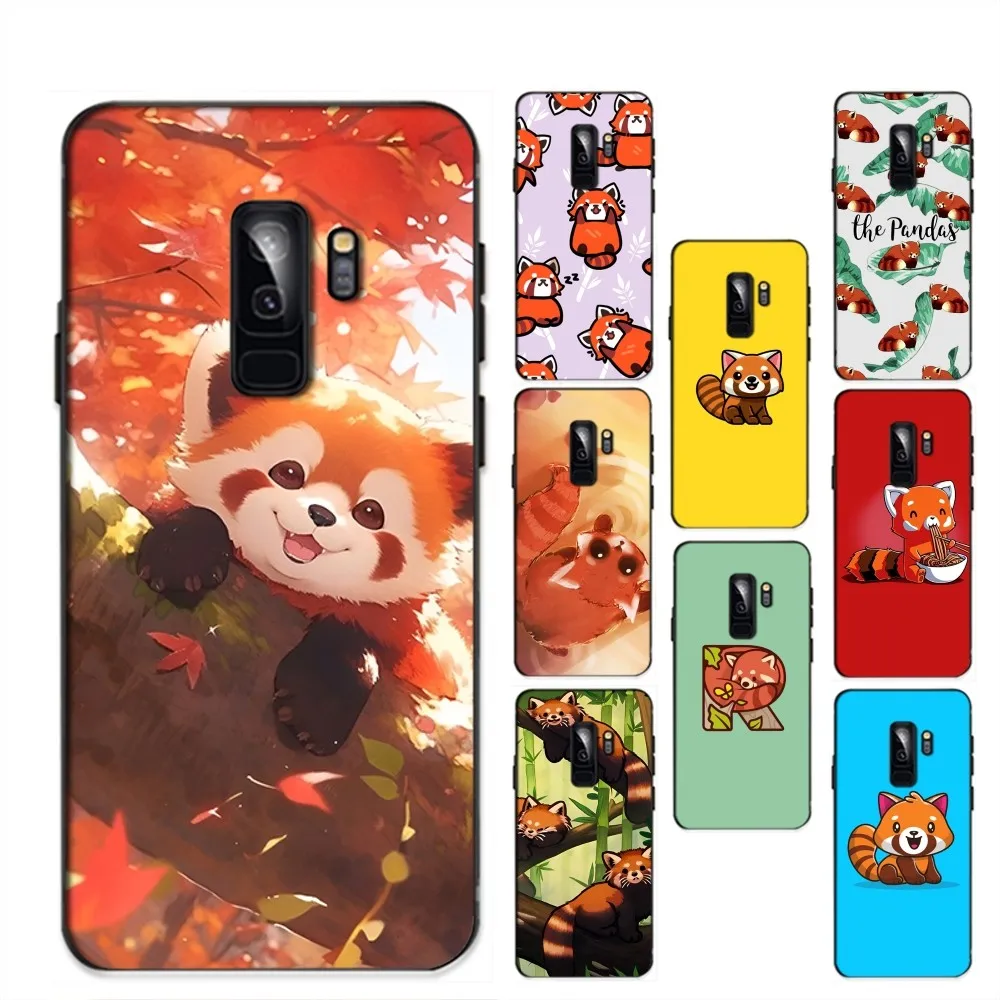 Милый чехол для телефона с красной пандой для Samsung S 20 21 22 23 plus Ultra для Redmi Note 8 9 10 11 для Huawei Y 5 6 9