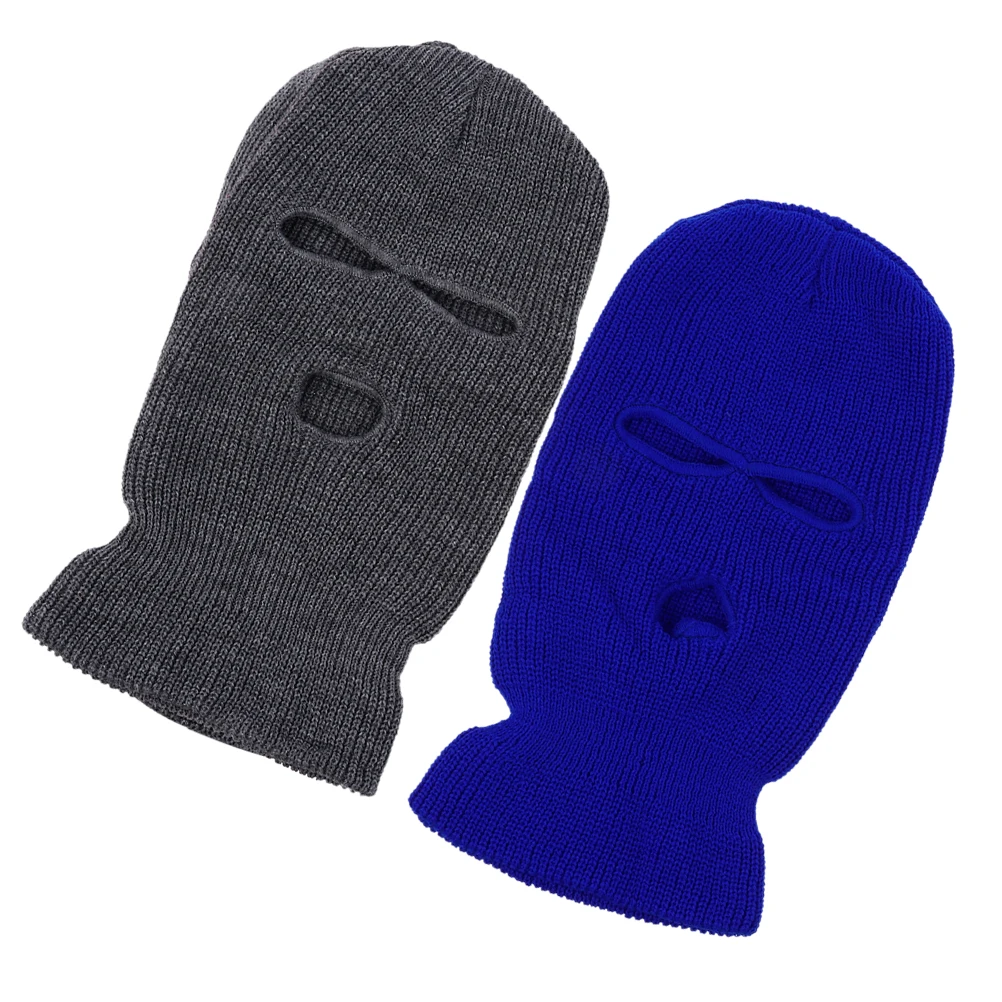 

2 PCS Windproof and Warm Knitted Hat Face Mask for Men Bike The Balaclava Beanie Ski Balacavala Winter Motorcycle