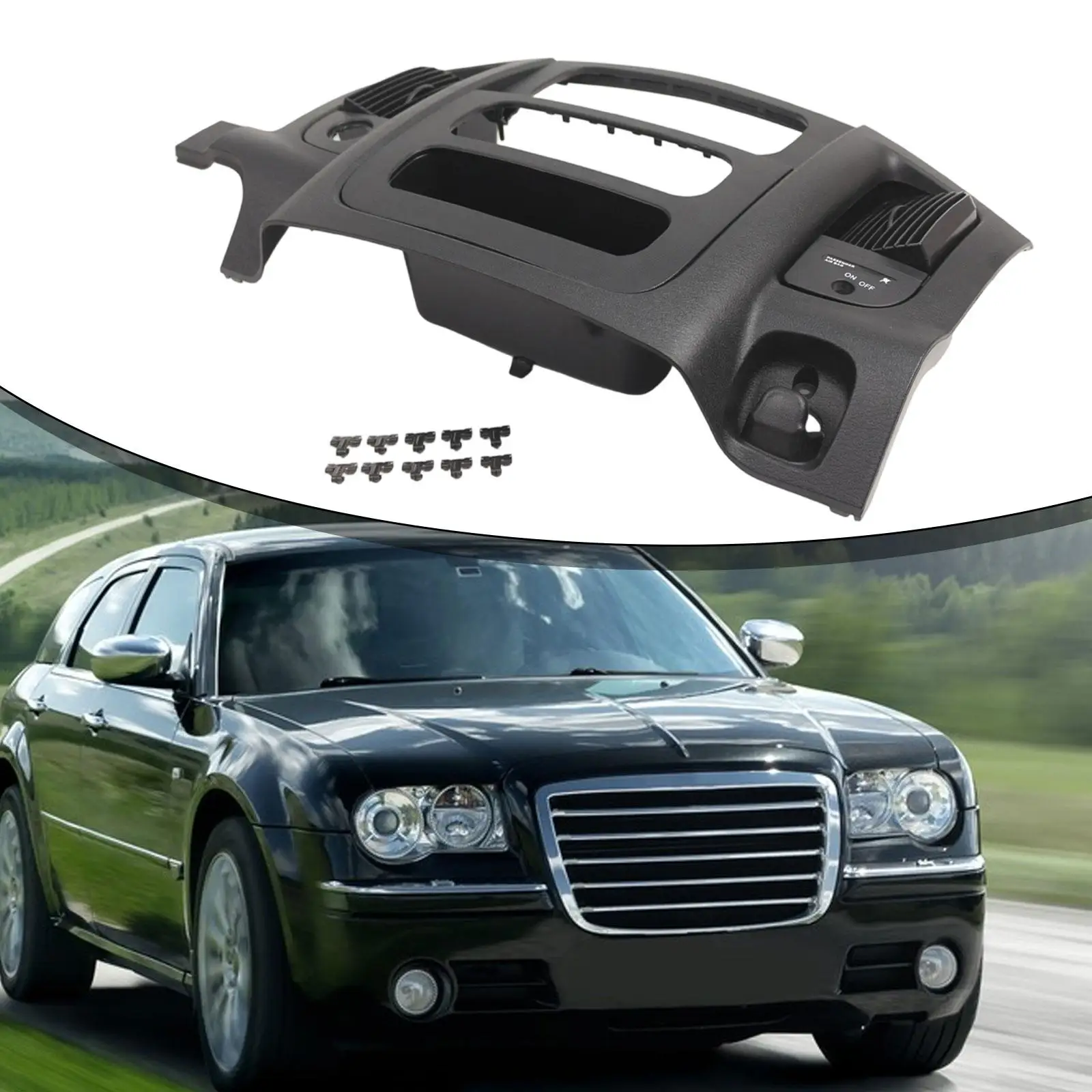 

Radio Bezel Climate Trim Panel Air Outlet Trim 02itm3705cbk Center Air Vent Frame Directly Replace for RAM 1500