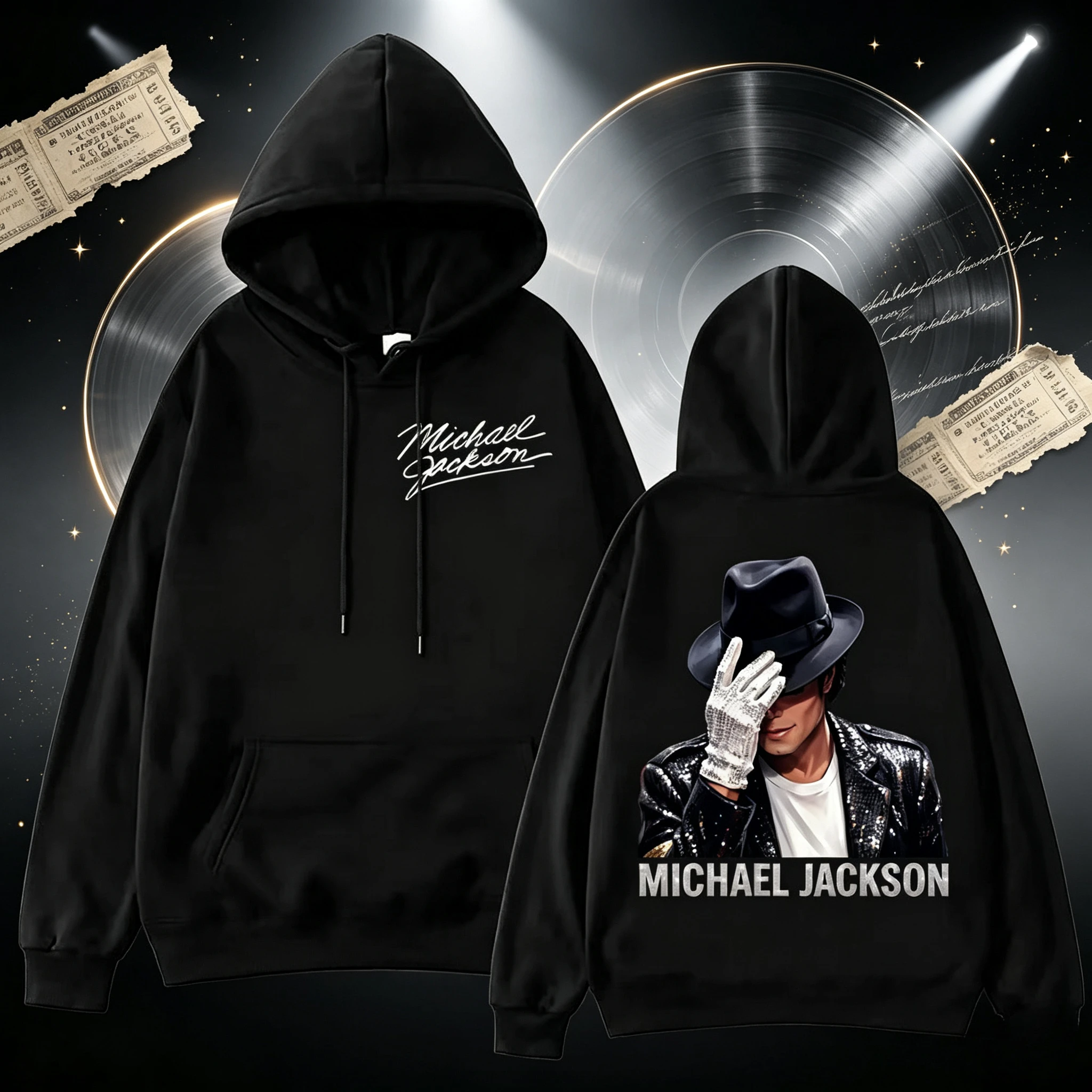 Limited Michael Jackson Classics Hoodie Men Women Fashion Punk Rock Pullovers High Quality Fleece Long Sleeve Hooded Sweatshirts