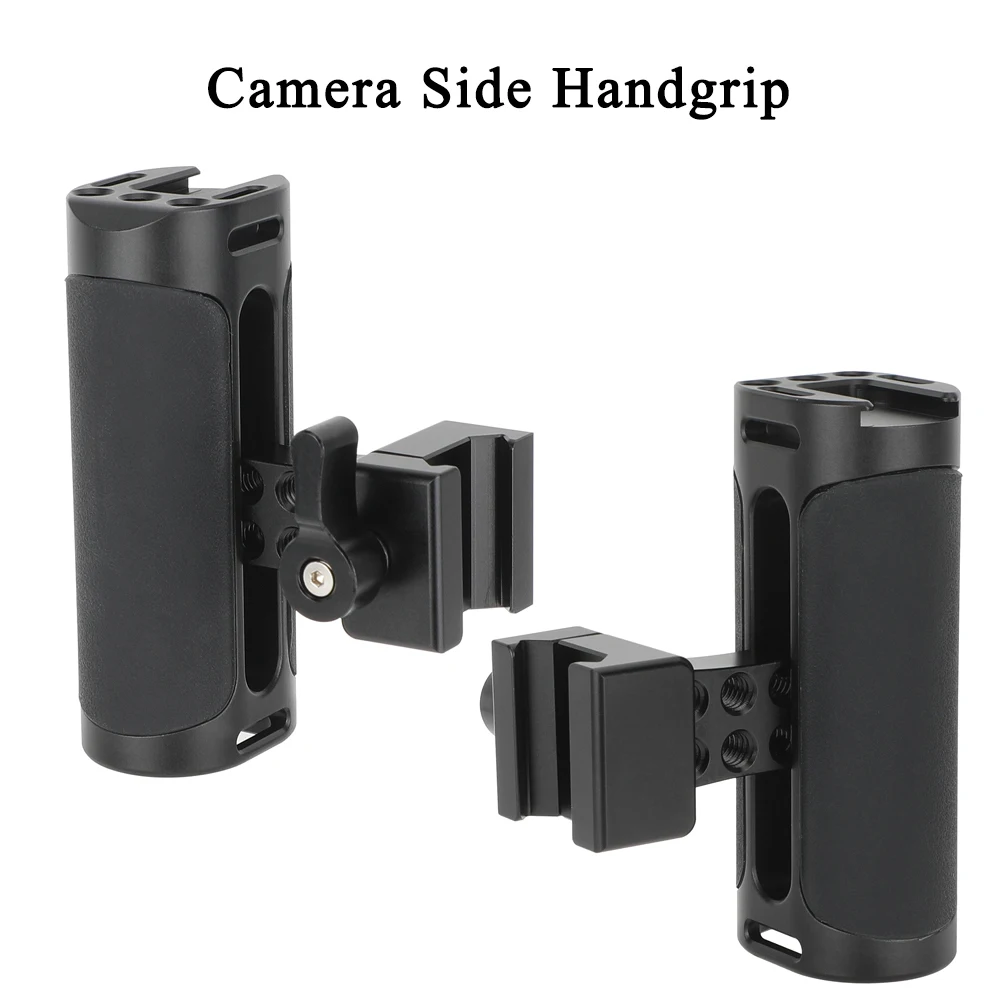 

HDRig Camera Handle with NATO Clamp Extension Mount & 1/4"-20 Accessory Holes & Cold Shoe Mount for Camera Cages Vlogging