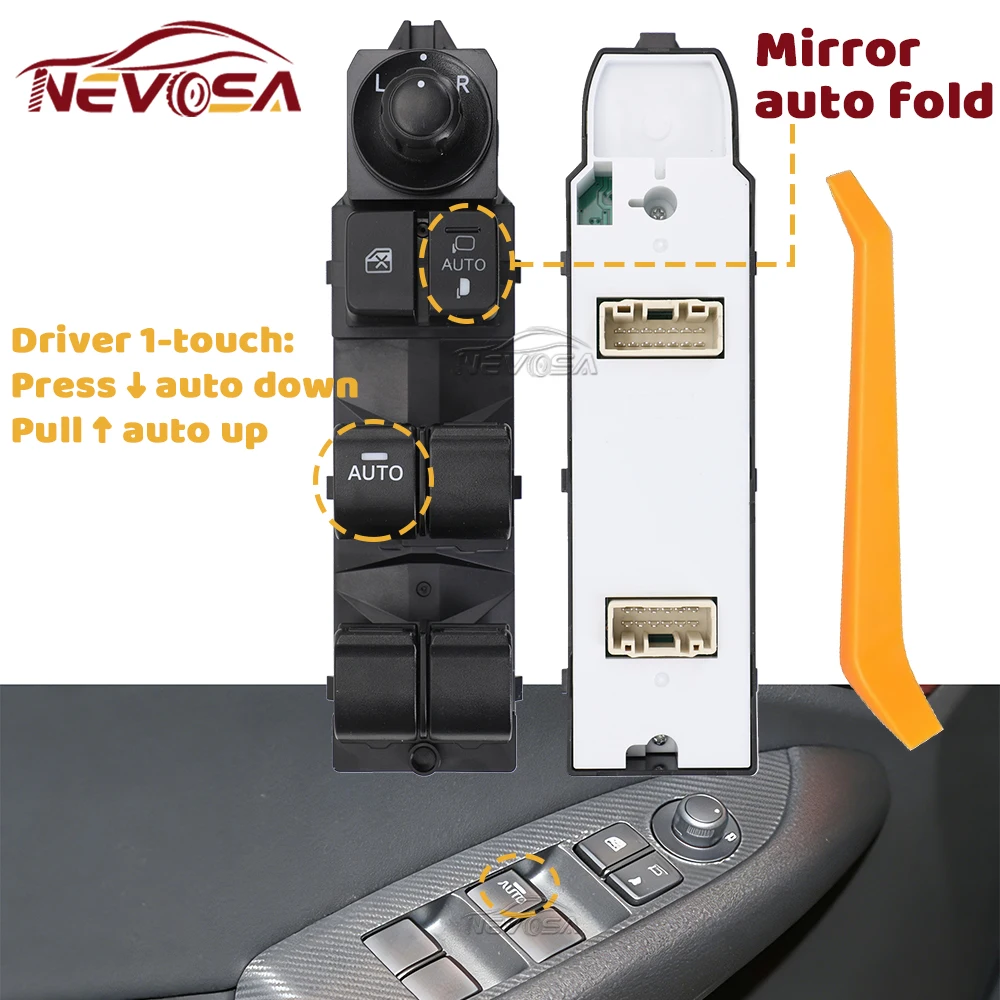 

Front Left Driver For Mazda CX-3 CX3 2018-2025 Electric Power Window Control Switch Lifter Control Mirror Auto Fold DG8T66350