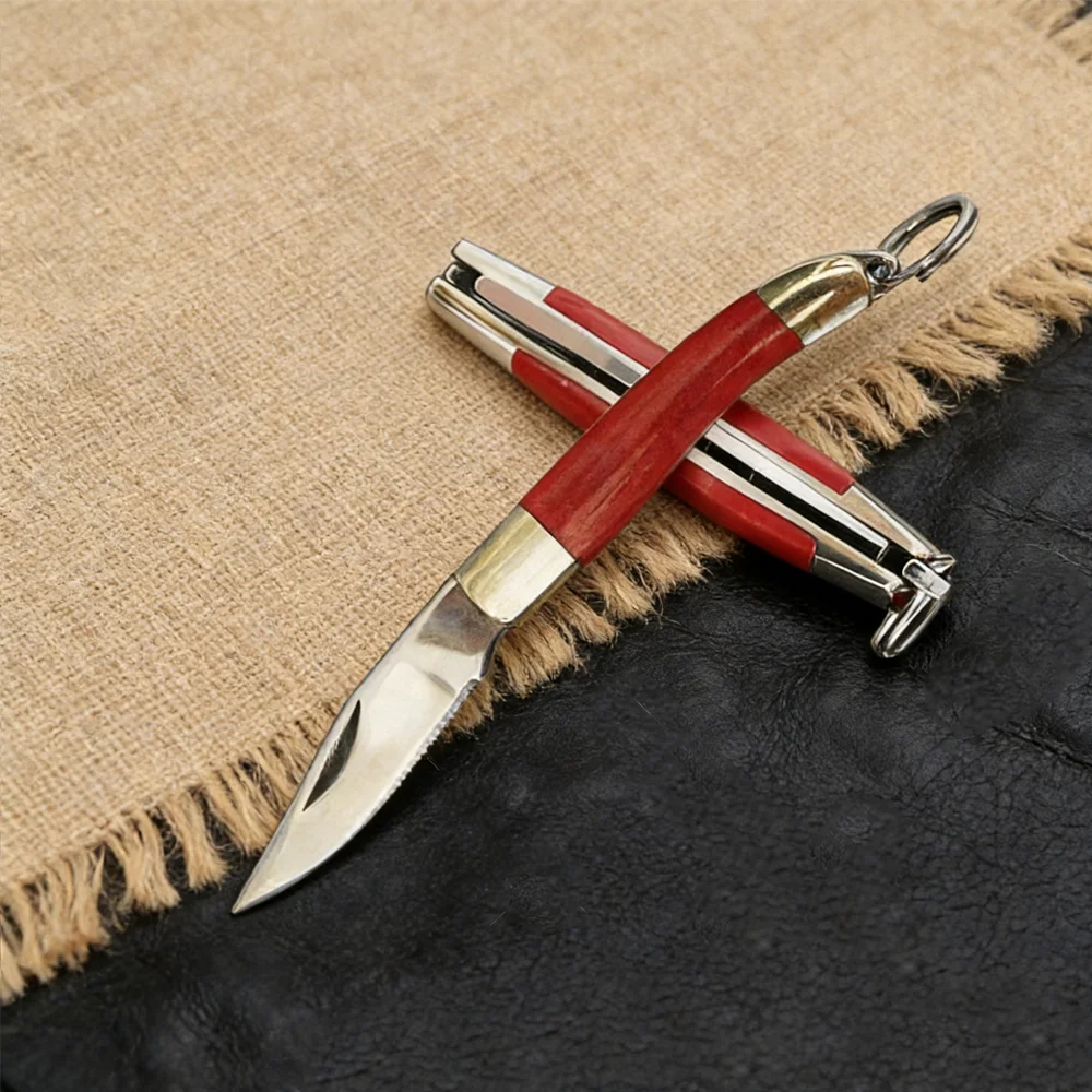 

Портативный инструмент EDC из нержавеющей стали, многофункциональный брелок-инструмент с ручкой из красной кости, компактный мини-гаджет для резьбы по дереву и повседневного использования