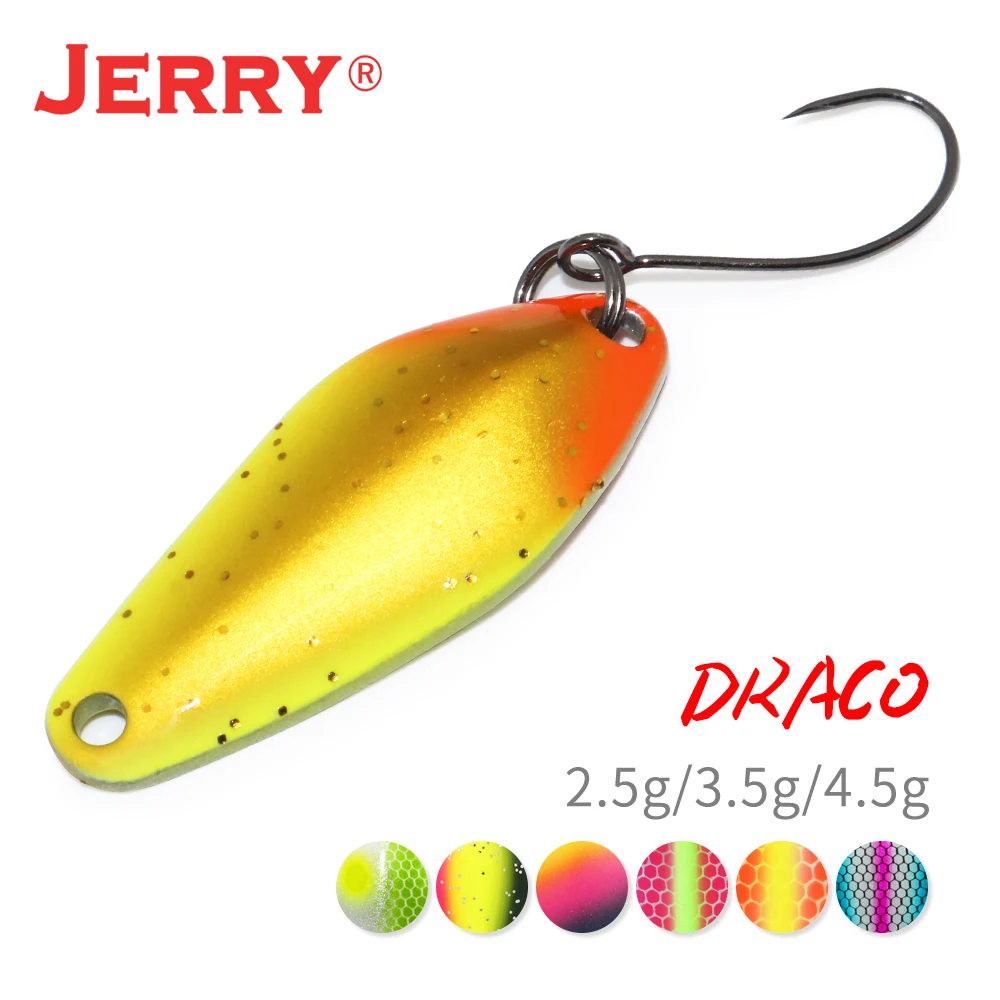 Jerry Draco Micro Spoon Truite Leurres UL UV Couleurs Ultralight Fishing Tackle Appâts artificiels d\'eau douce