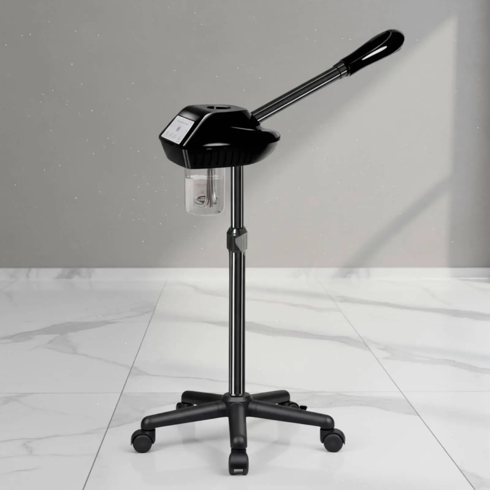face-steamer-machine-with-long-swivel-steam-outlet-and-easy-lock-casters-for-wellness-center