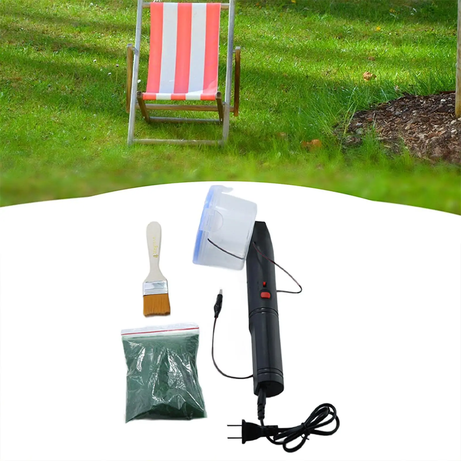 

Static Flocking Applicator Flocking in Small Area Flocking Kit for Lawn Construction Model Plant Decorating Scattered Grass