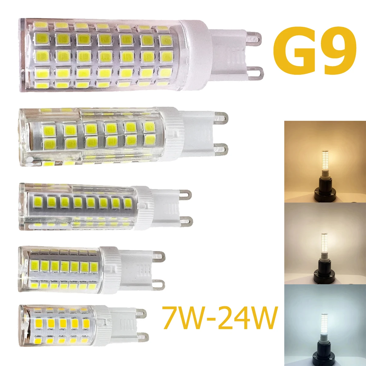 G9 Led Bulb 7W 9W 12W 15W 18W 20W 24W Lamp 110V 220V Smd2835 Lamps 360° Lighting Decorative Corn Bulbs Light Holiday Wedding