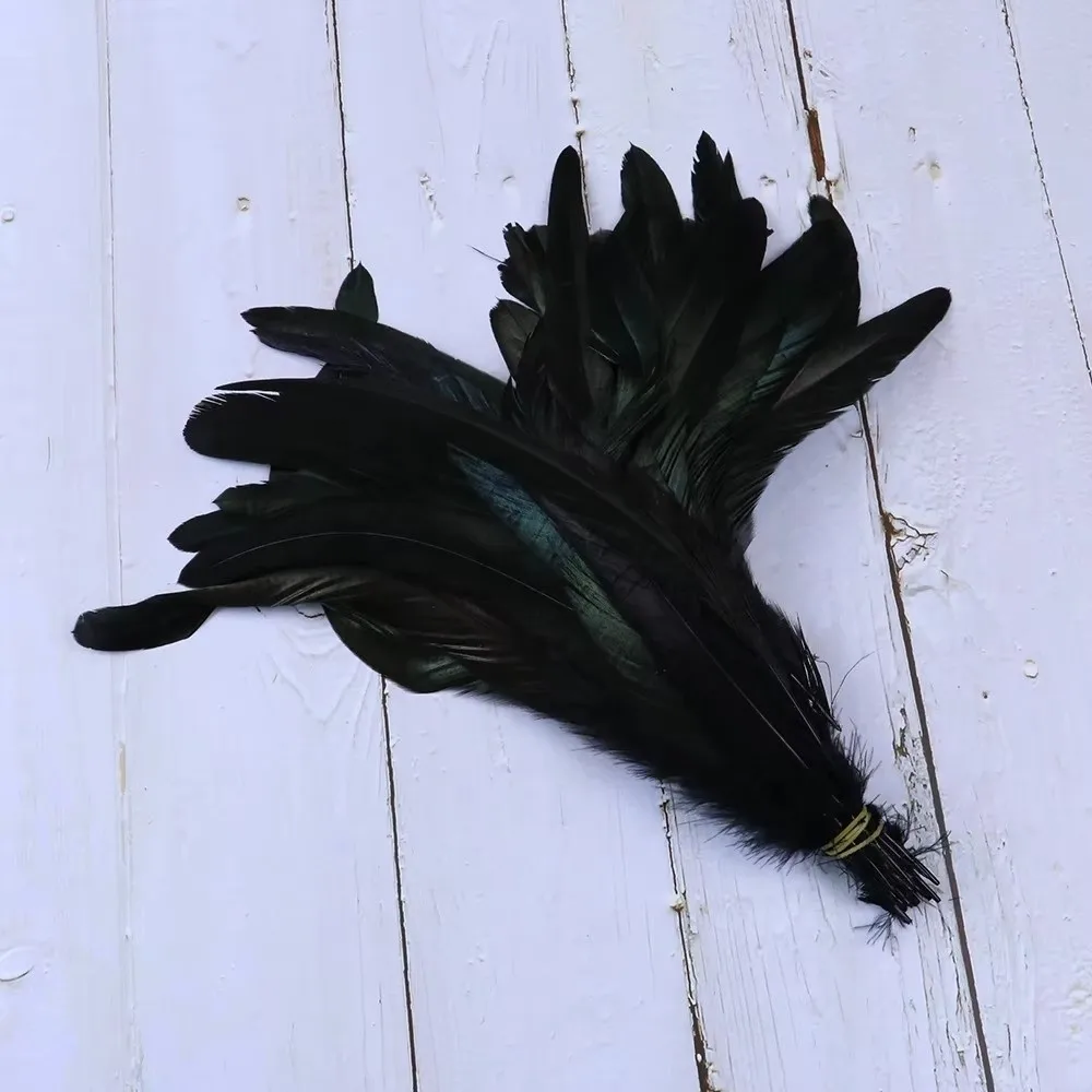 20Pcs Decorative Feather Plumes Rooster Tail Feathers Natural Feather 25-30cm Length Natural Rooster Feathers Smooth Surface