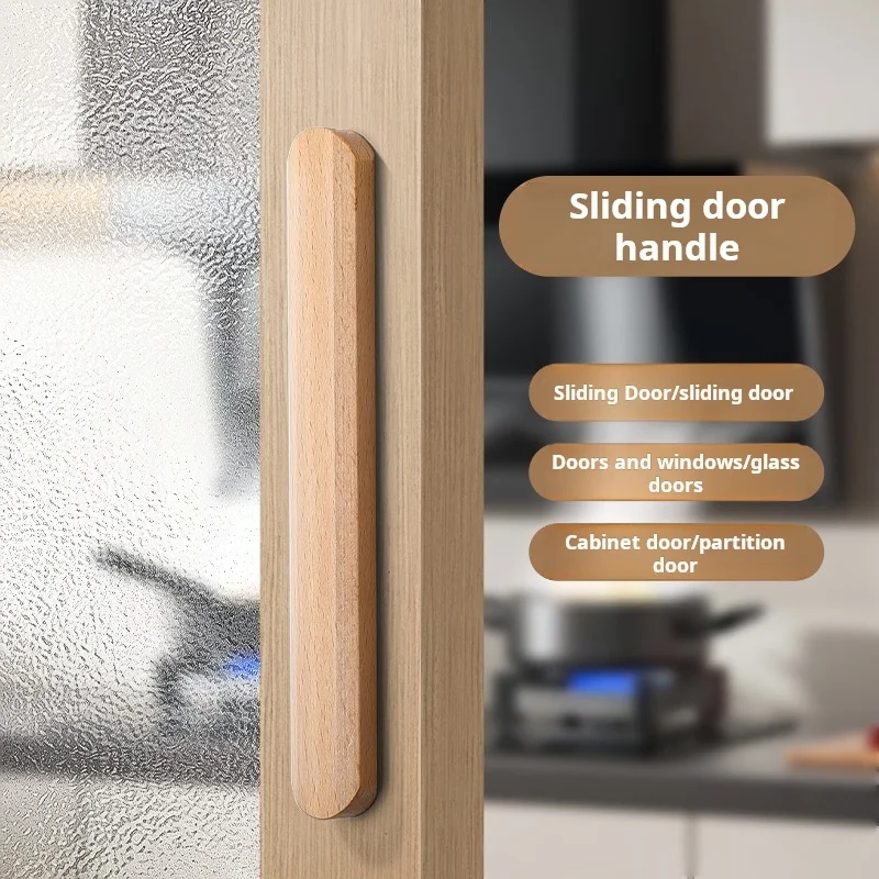 2PCS Sliding Door Handles Set for Glass Doors Solid Wood Wardrobes Drawers Windows Cabinets No Punching Required