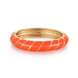 Trend New Colorful Stripe Bracelet Oil Dripping Bangle For Women France Enamel Jewelry Gifts