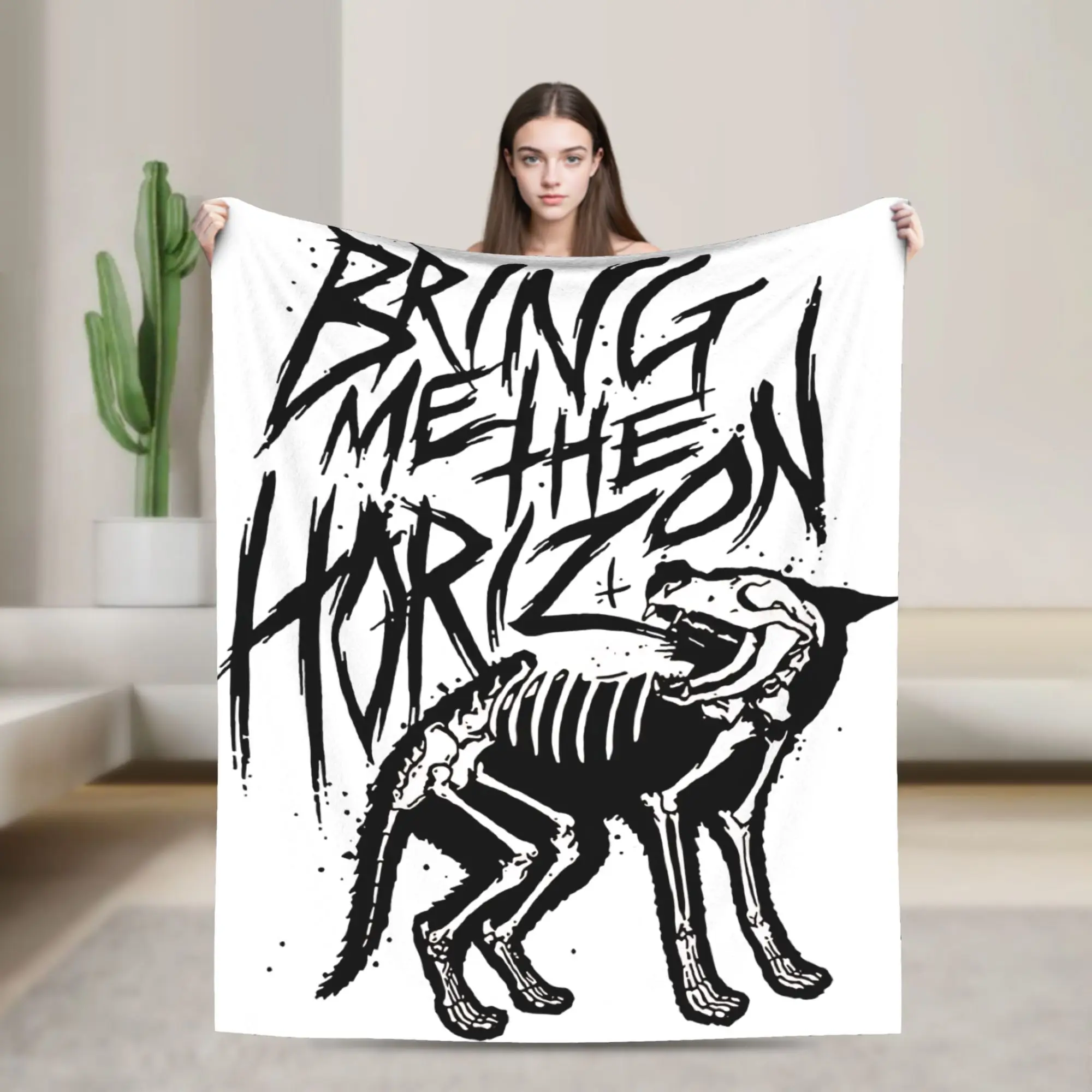 

BMTH Bring Me The Horizon Warm Soft Blanket British Rock Band Camping Plush Bedding Throws Flannel Bedspread Sofa Bed Cover
