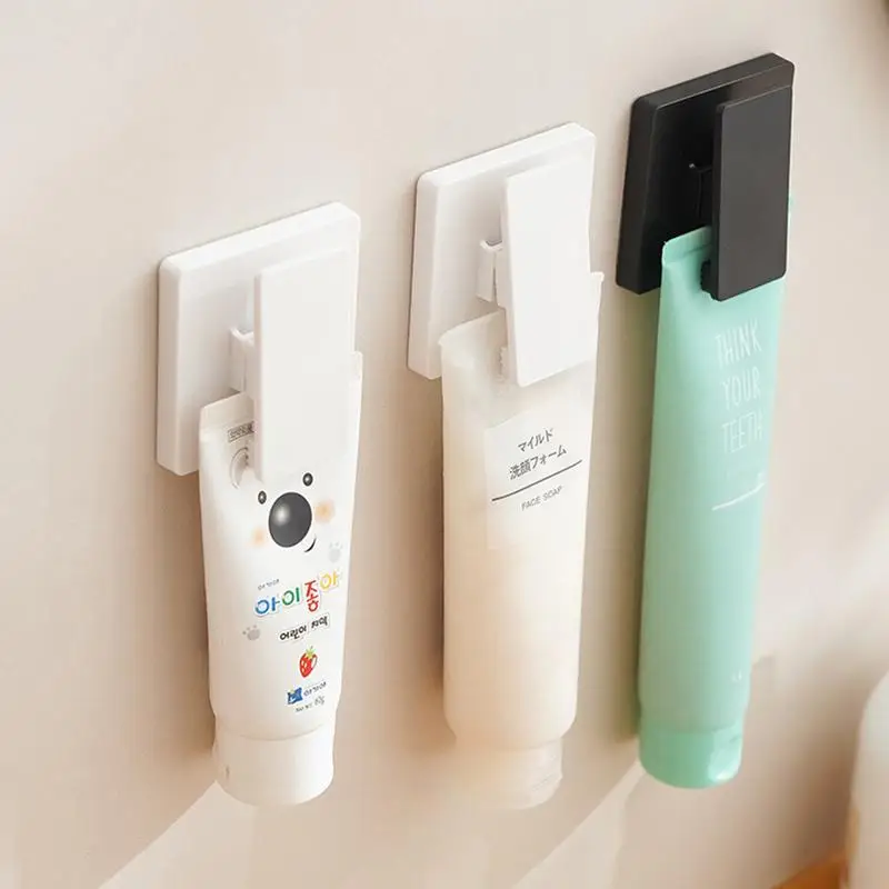 Self Adhesive Towel Toothpaste Clip Poster Plug Holder Wall Mounted Multifunctional Wall Clips Storage Rack Bathroom Organizer