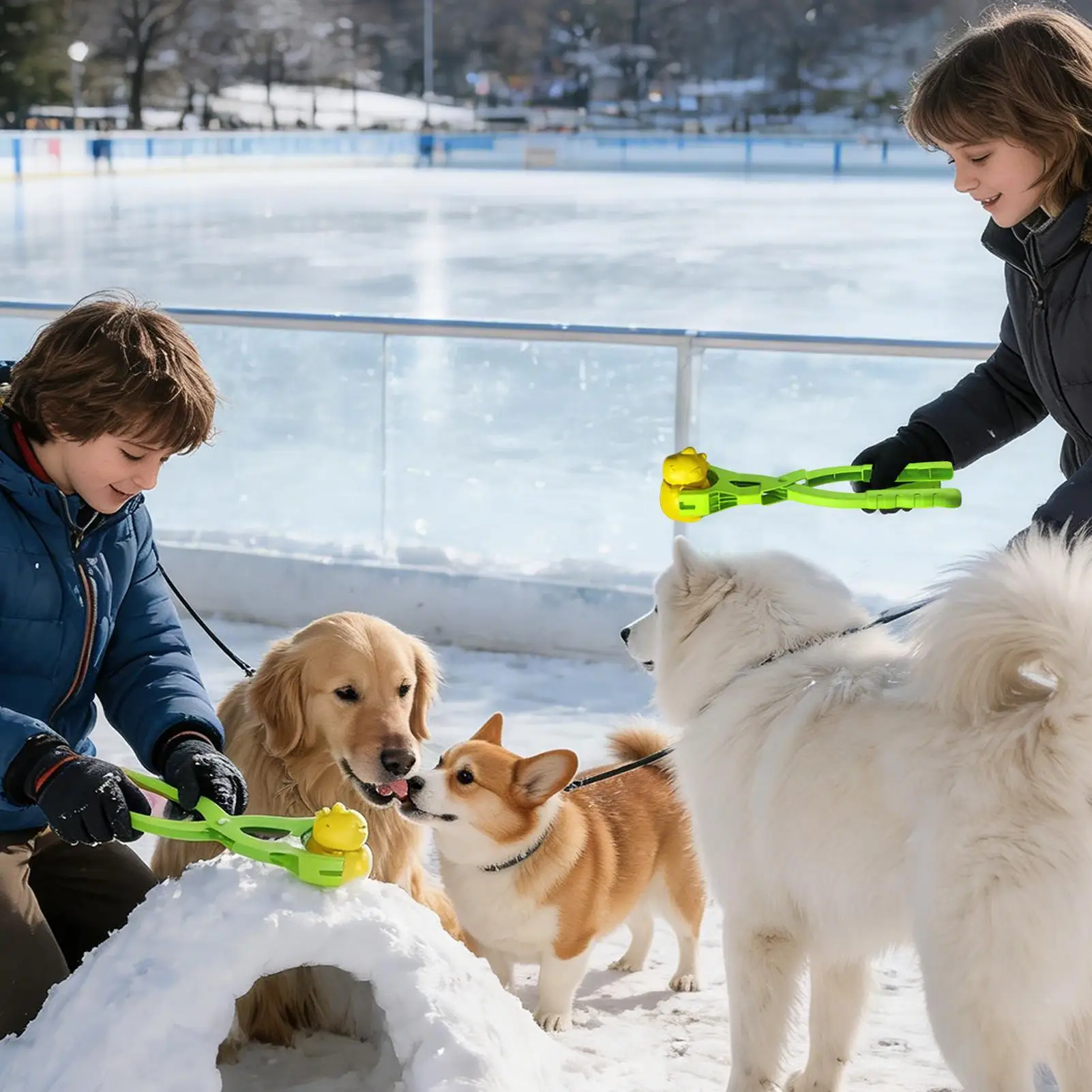 Fabricante de bola de neve engraçado inverno brinquedos ao ar livre crianças inverno neve jogar brinquedos fabricante de bola para fora jogos de viagem quintal praia varanda