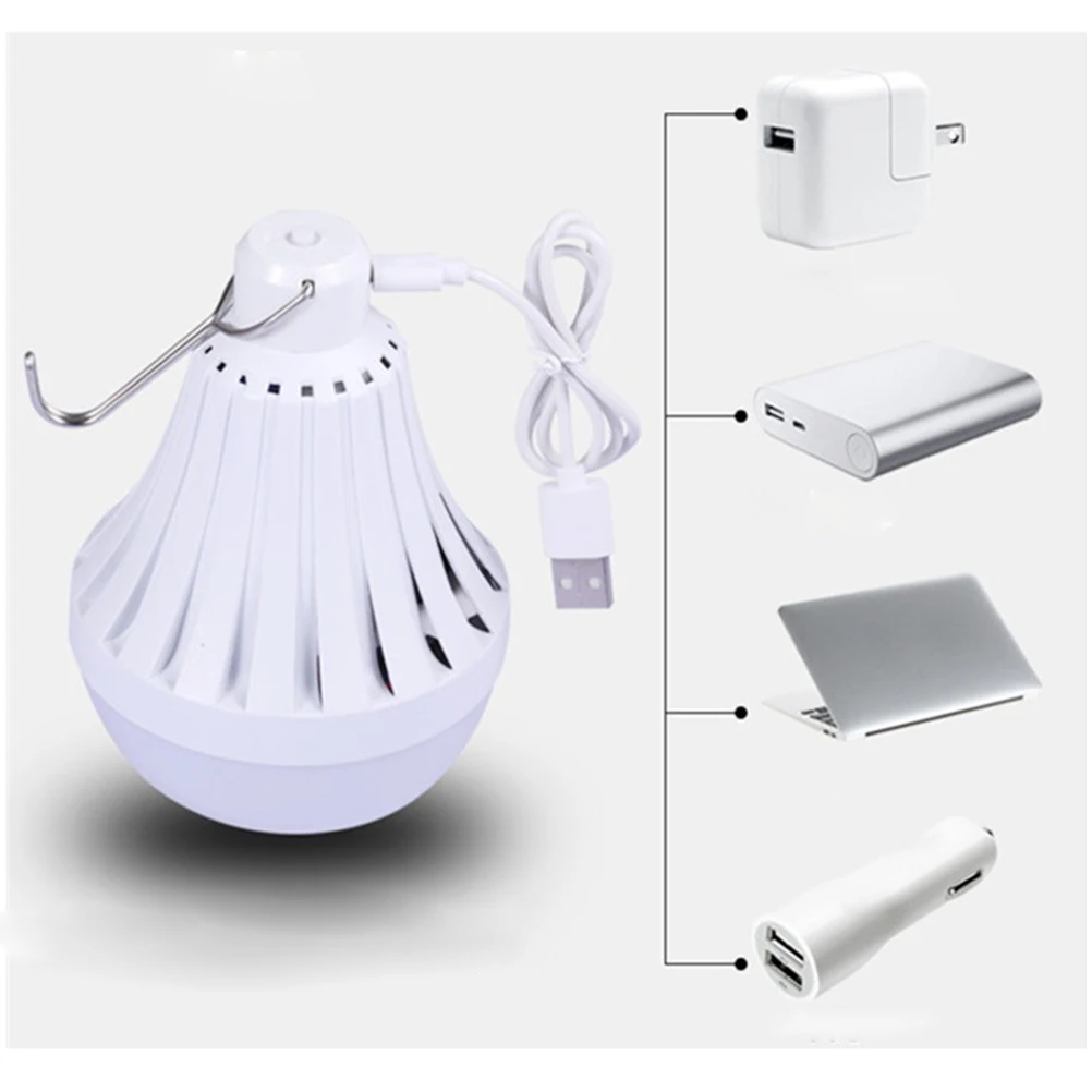 

9W USB Light Bulb 6500K Portable Camping Camping Lights Lanterns Lantern Rechargeable Solar Lamp Outdoor Bright LED