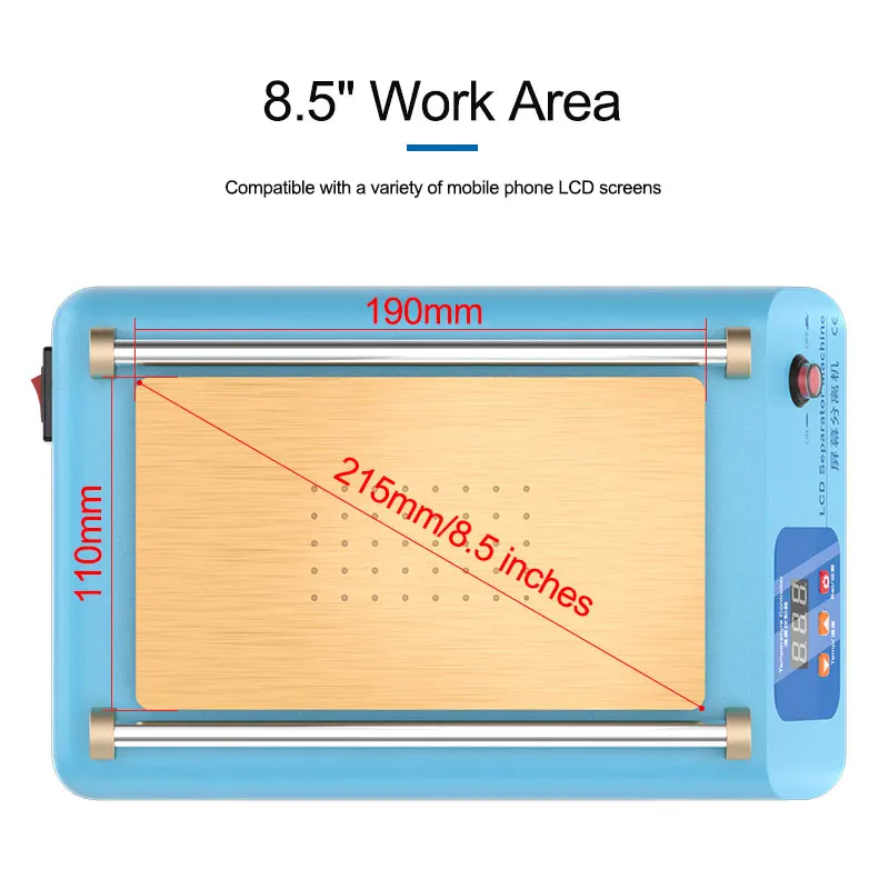 Imagem -03 - Sunshine-lcd Máquina Separadora de Tela Temperatura Ajustada 50 a 130 ° c Tela Sensível ao Toque Reparo Telefone Ss-918l