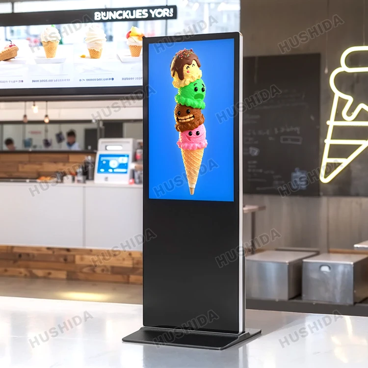 HUSHIDA 43 50 55 65 Inch Smart Interactive Touch Screen Monitor Kiosk for Digital Signages and Displays