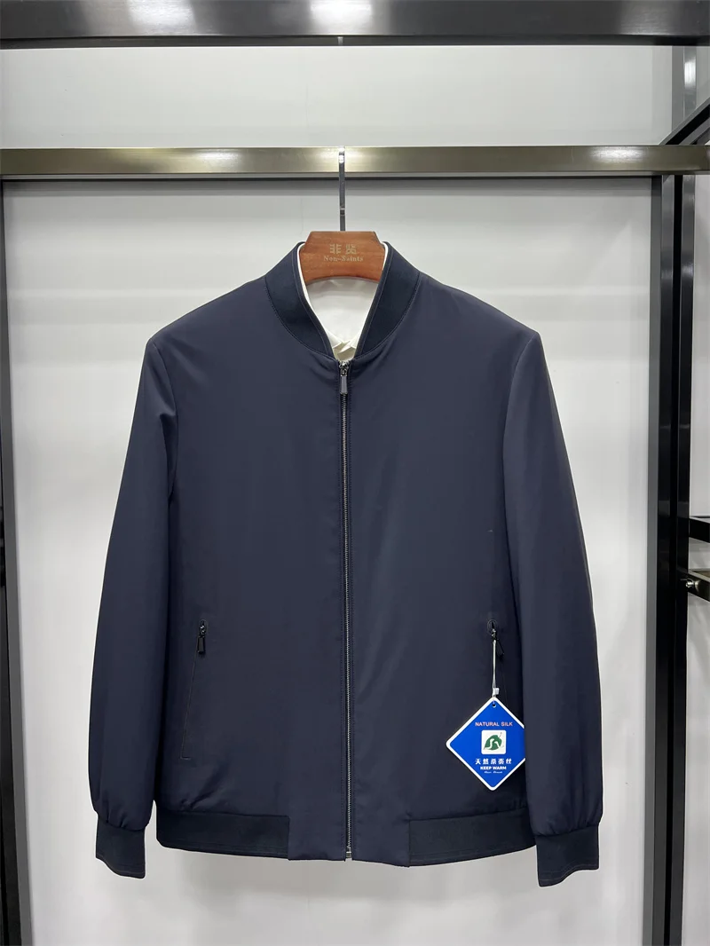 

Non-Saints Men's ort Baseball Collar Cotton Jaet Faionable Autumn Winter New Arrival High Quali Silk Cotton Coat