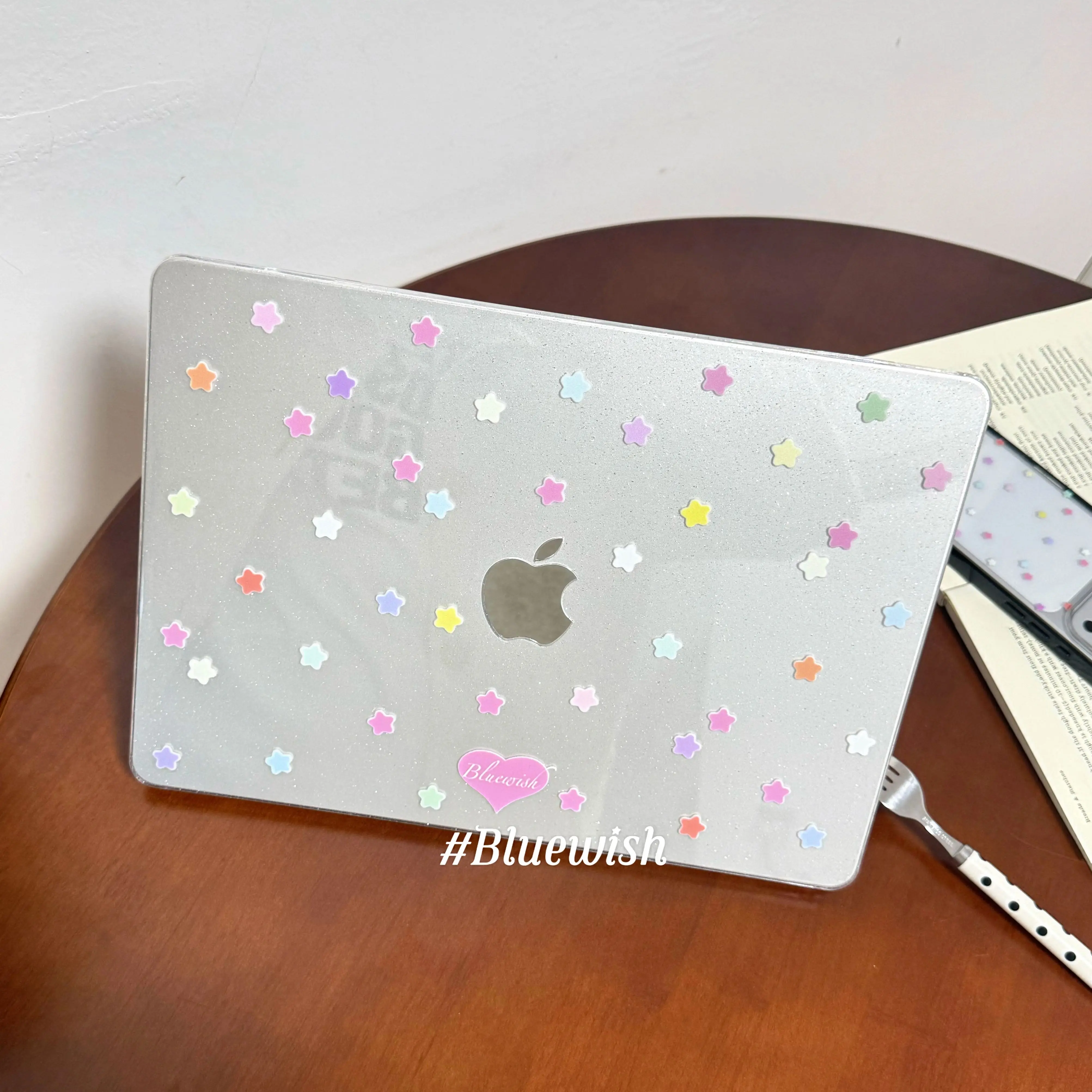 Colorful Stars Hearts Shining Laptop Case For Macbook Air 13.6 M4 NEO 15 M3 Hard Cover For Mac Book Pro 13 M1 M2 14 M4 M5 16