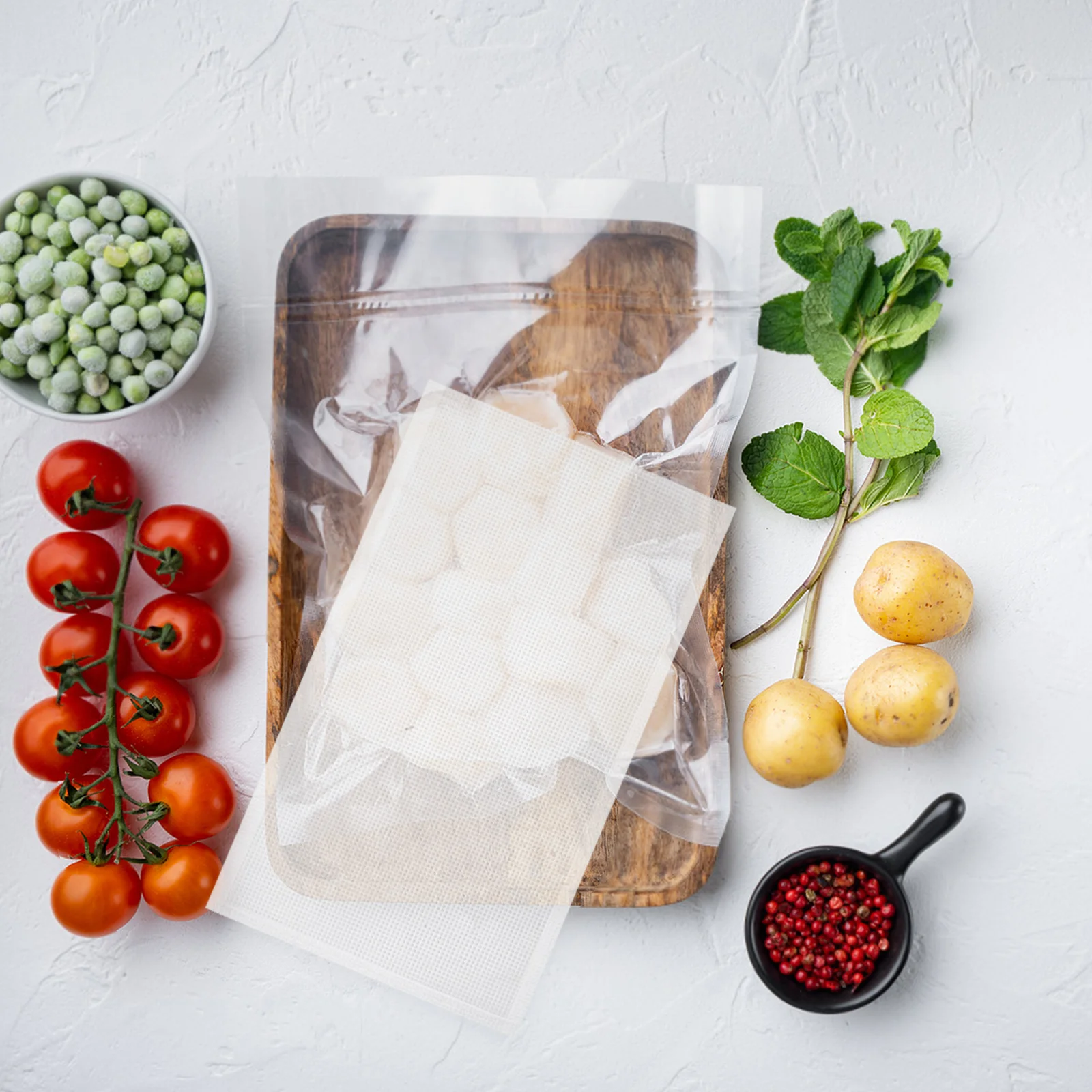 

200 Pcs Household Vacuum Sealed Packaging Bag Pape Food Sealer Bags for Freezer