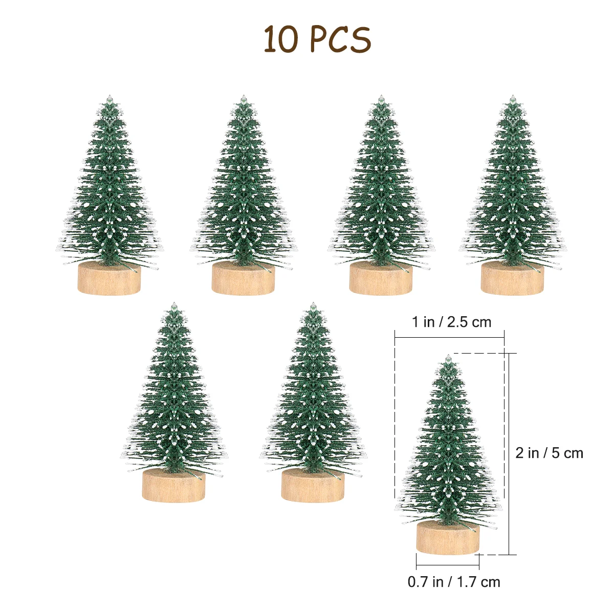 LIOOBO 10Pcs 5cm Miniature Christmas Trees Mini Pine Tree Desktop Miniature Pine Tree DIY Ornament for Home Party Bar