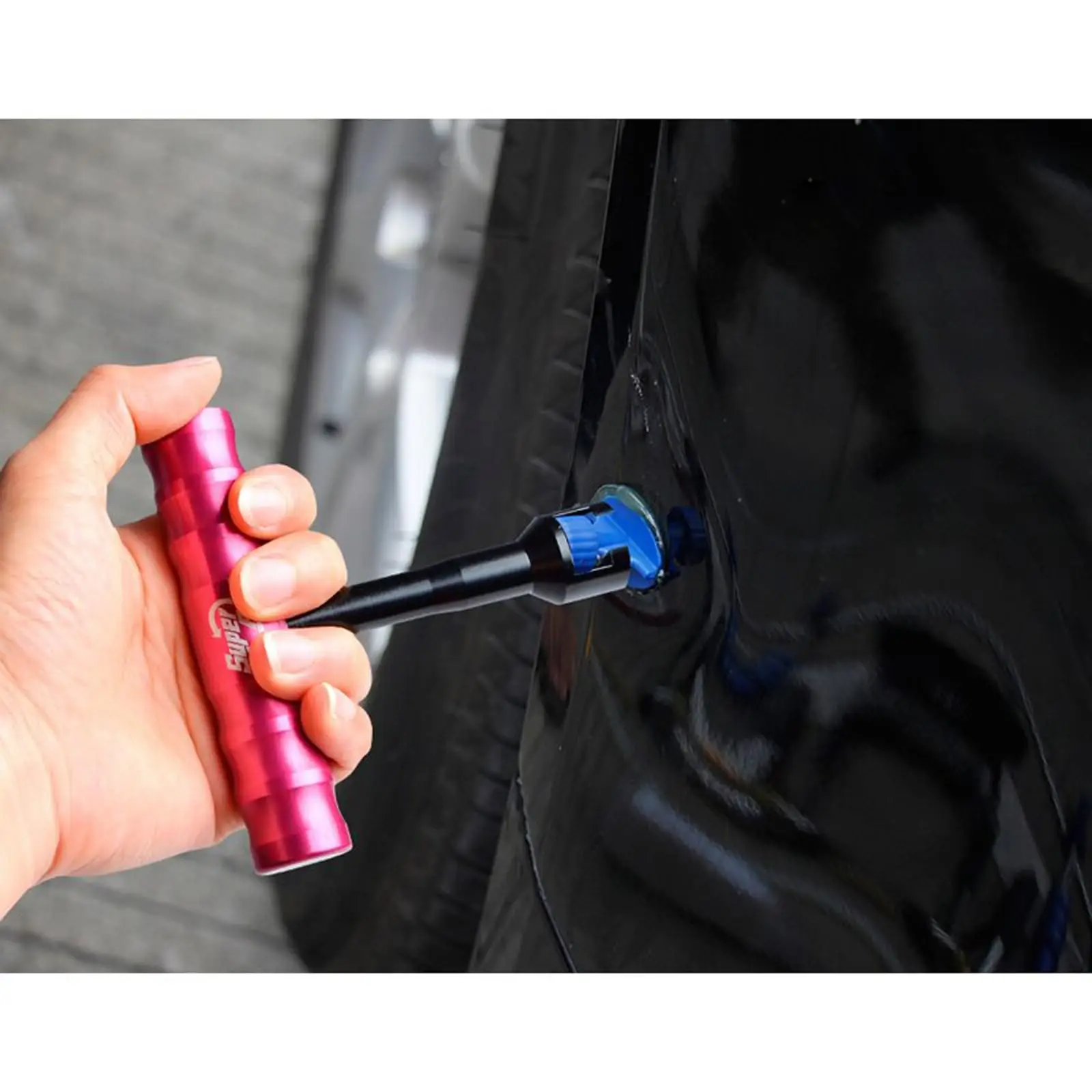 Kit Super PDR 25 Pièces Enlèvement Bosses Sans Peinture Avec Extracteur Barre T 6 Rectangulaires 18 Rondes Patches Extractrices Pour Réparation Carrosserie Kit Réparation Bosses