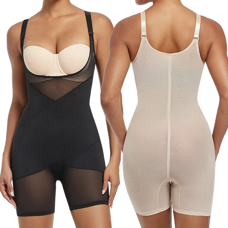 

Midriff Shapewear Women's large size waist corset hip lift one-piece shapewear, breast hold up shapewear hip shapewear shorts