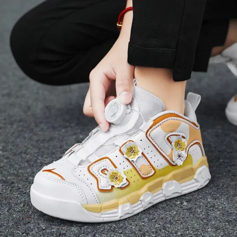 Fashion AIR Children Shoes Girls Sneakers Cute PU Leather Platform Casual Sneakers 6 To 12 Years Kids Sports Tennis Shoes Girl