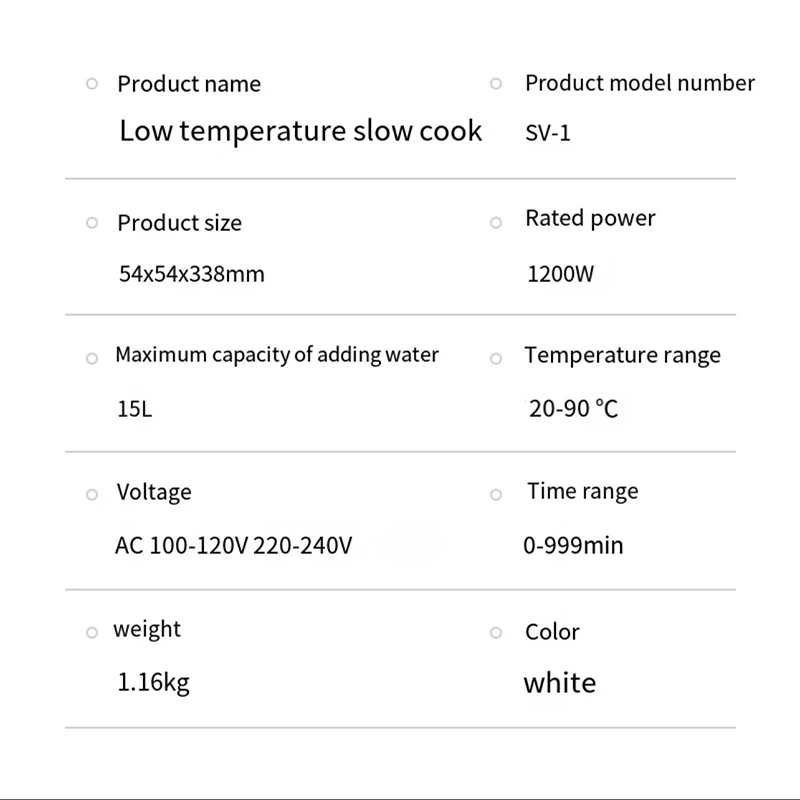 Sous Vide Cooking Machine 15L Smart WIFI Version Low Temperature Slow 1100W Vacuum Steak Mobile APP Connection with LED Digital