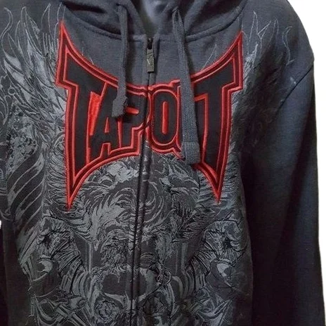 Y2K Tapout Zip Hoodie Mens Womens Sweatshirt Gothic Retro Graphic Letter Embroidery Oversized Black Hoodie Sweatshirt Clothes