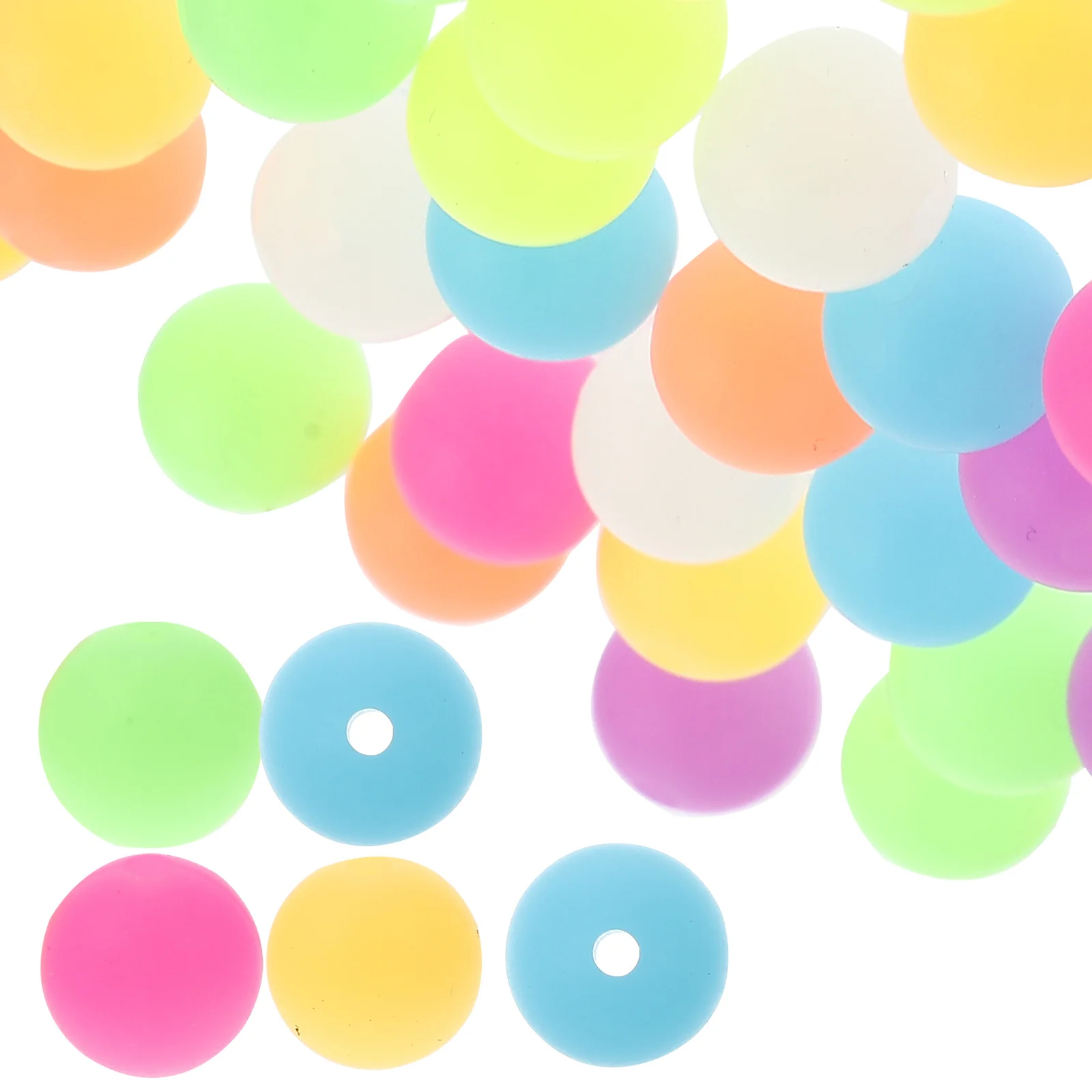 

80Pcs Silicone Glow in Dark Beads Mixed Color Round DIY Jewelry Making Beads Bracelet Necklace Craft Decoration