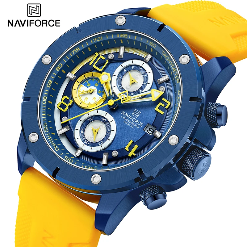 NAVIFORCE Men Wristwatch Fashion Casual Quartz Date Watches Luxury Male Clock Chronograph 30M Waterproof Sport Relogio Masculino