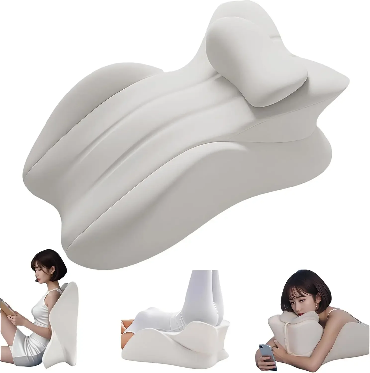 Sleeping Pillow, Buttock Pad, Prone Sleeping Cushion, Bed Relaxation Aid, Bed Headrest for Lying and Playing Mobile Phone